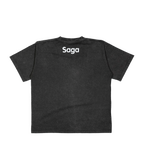 Saga Acid Wash Tee [Charcoal Grey]