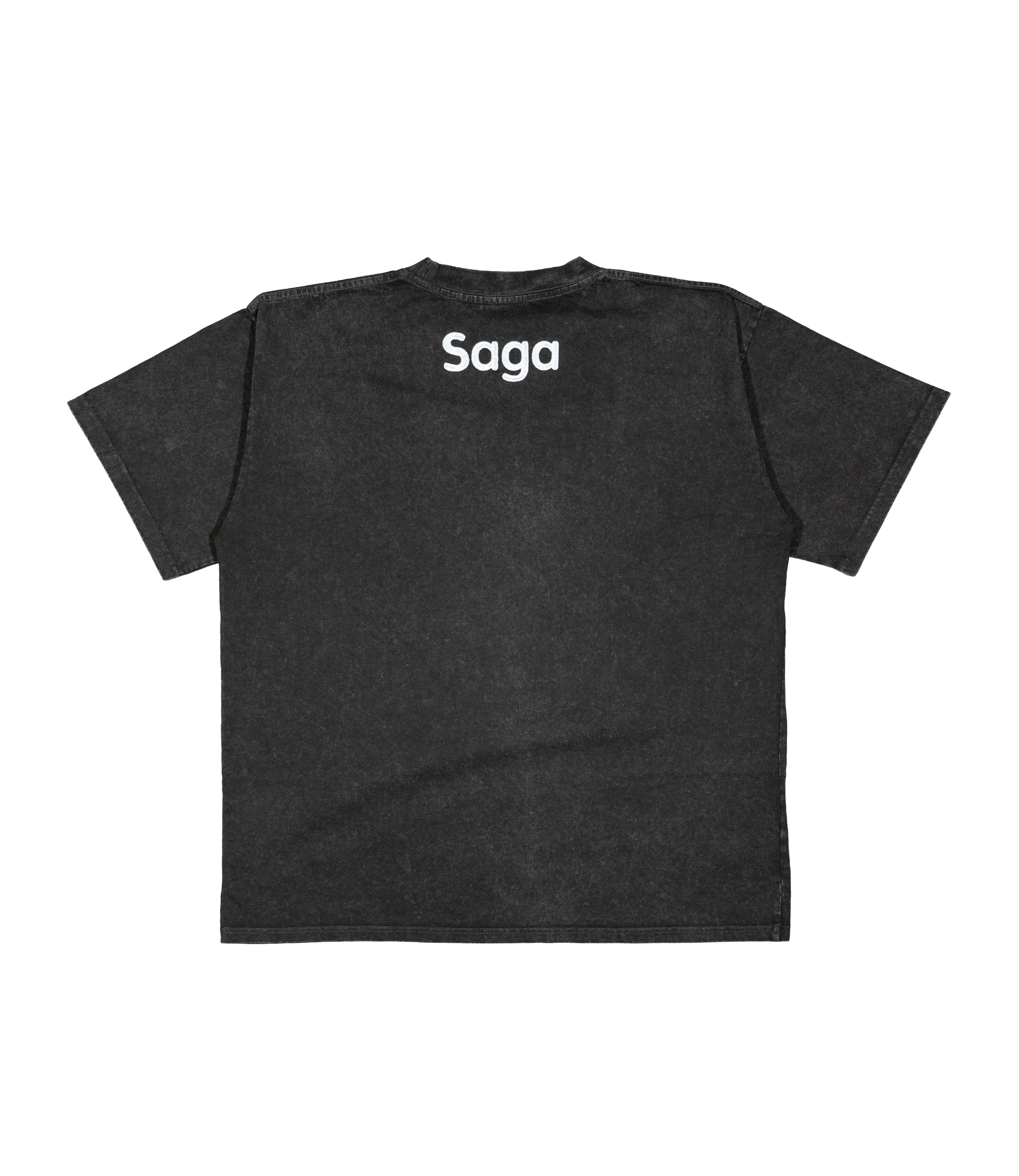 Saga Acid Wash Tee [Charcoal Grey]