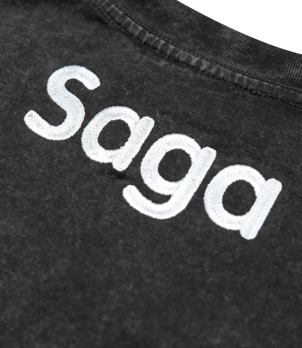 Saga Acid Wash Tee [Charcoal Grey]