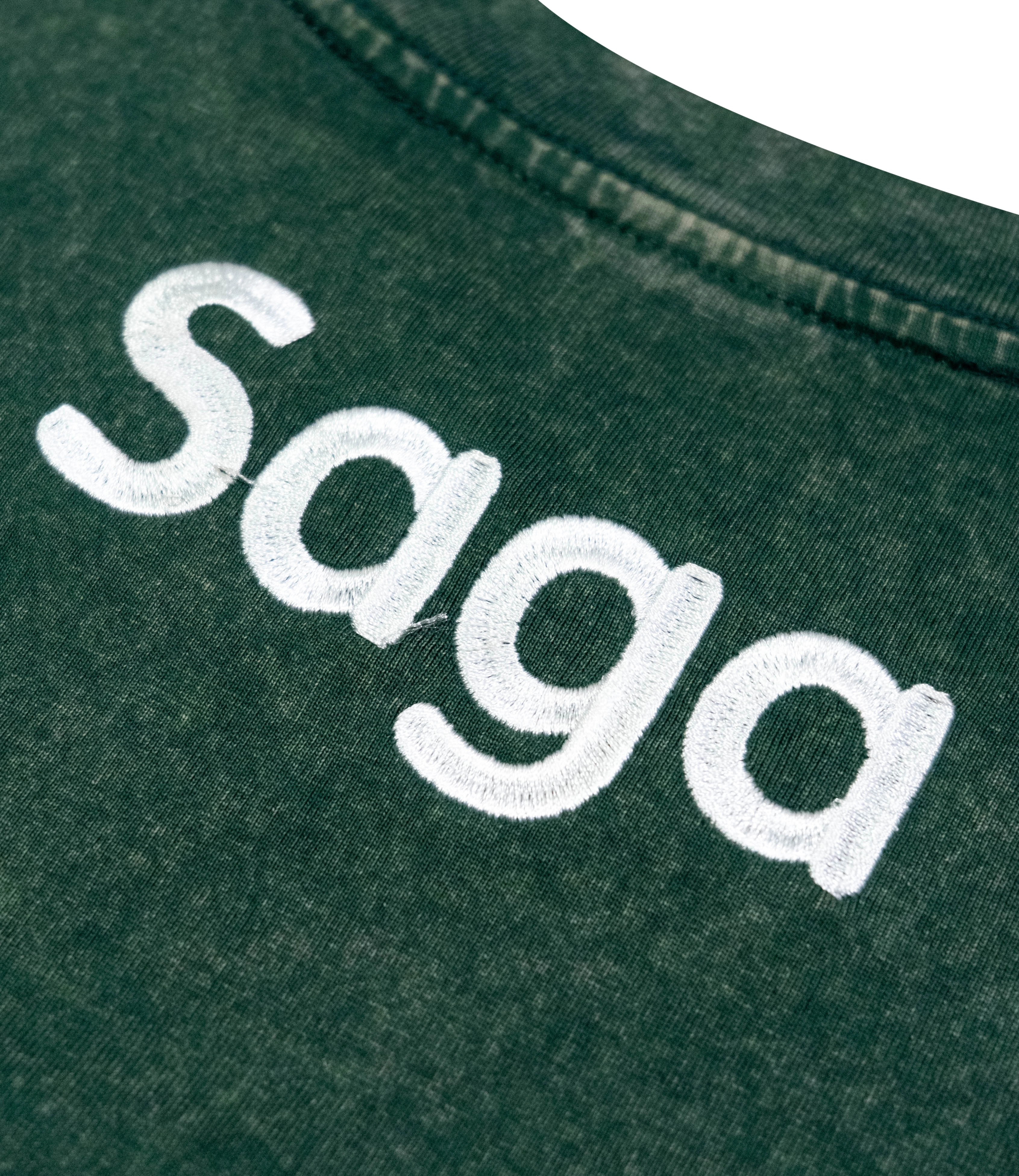 Saga Acid Wash Tee [Forest Green]