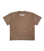 Saga Acid Wash Tee [Mocha Brown]