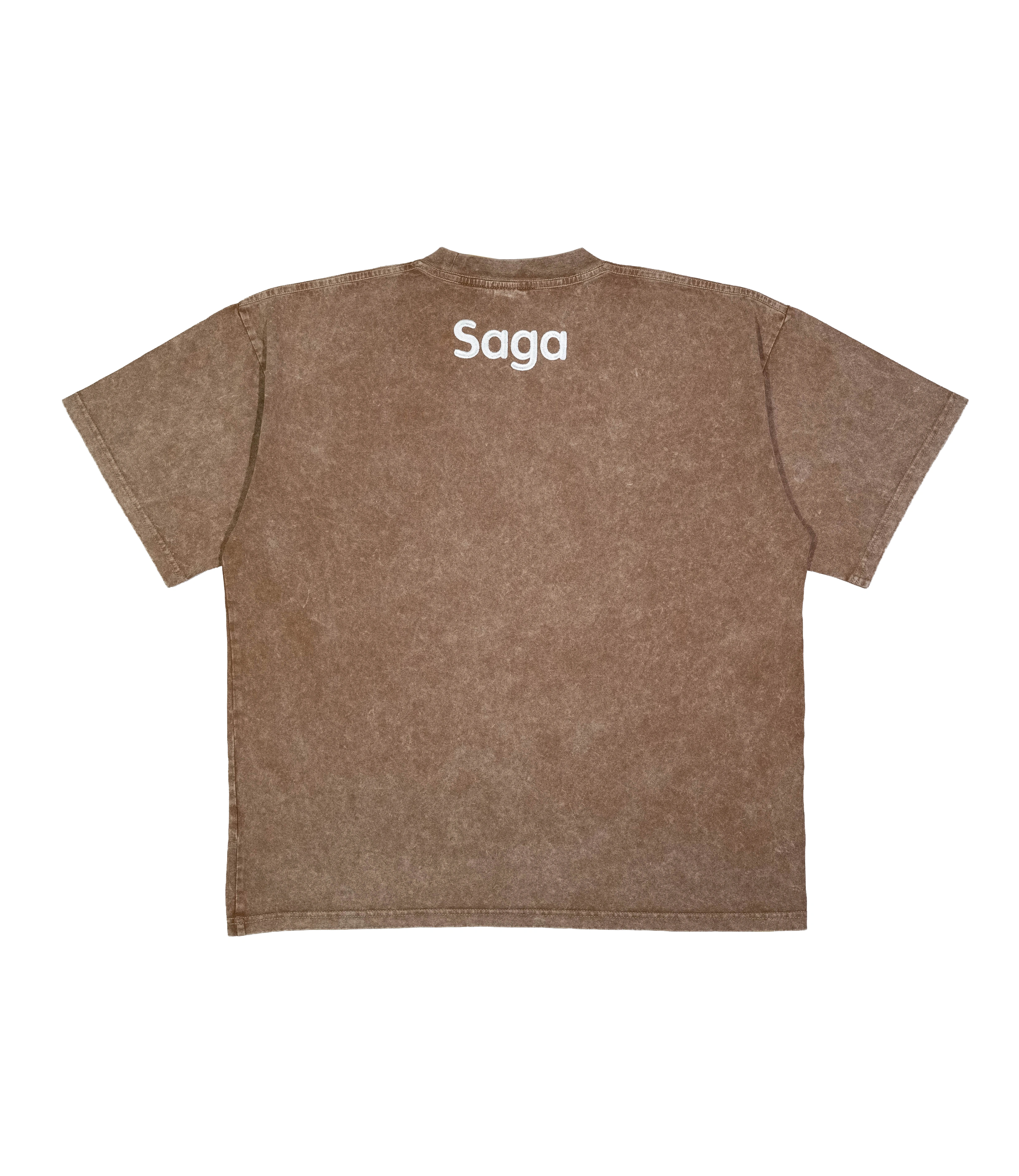 Saga Acid Wash Tee [Mocha Brown]