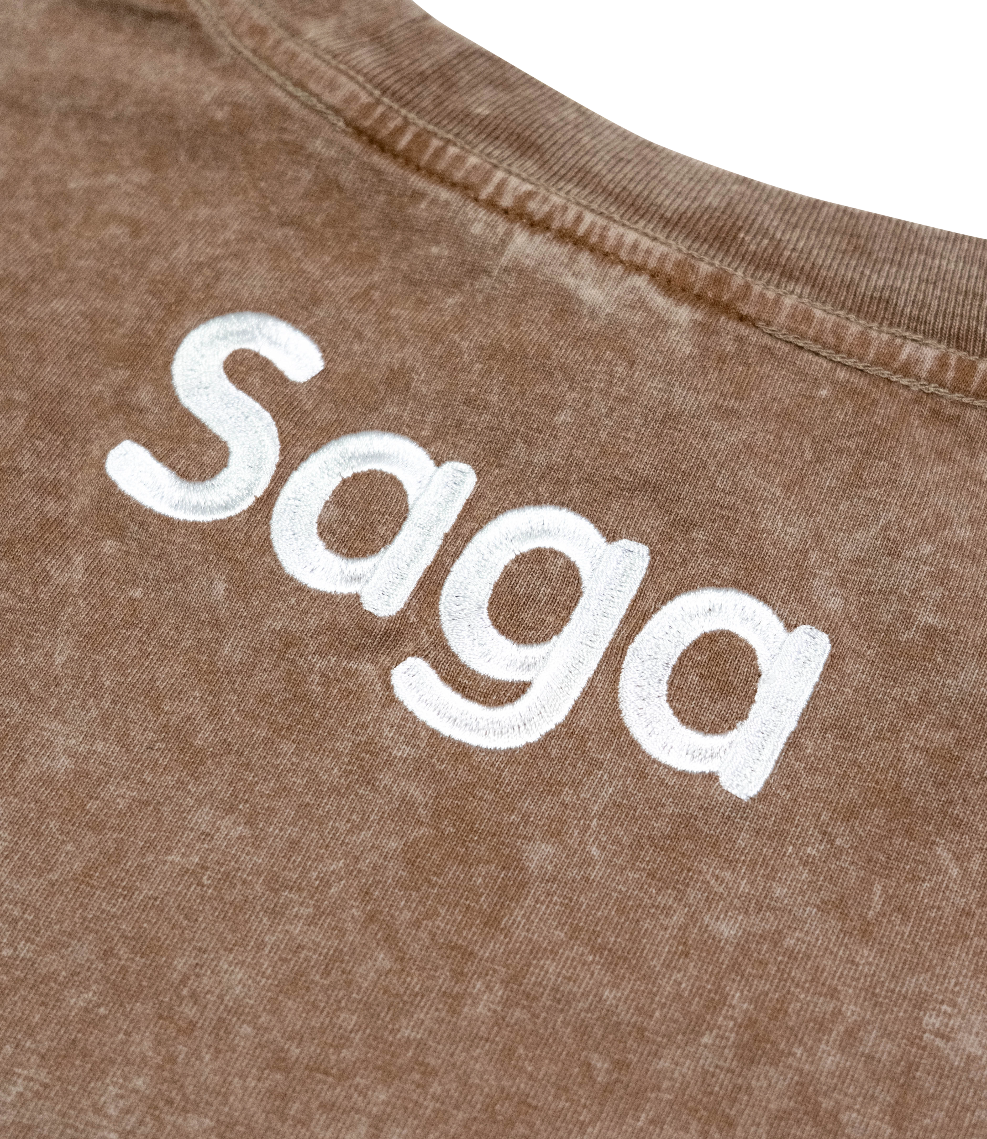 Saga Acid Wash Tee [Mocha Brown]