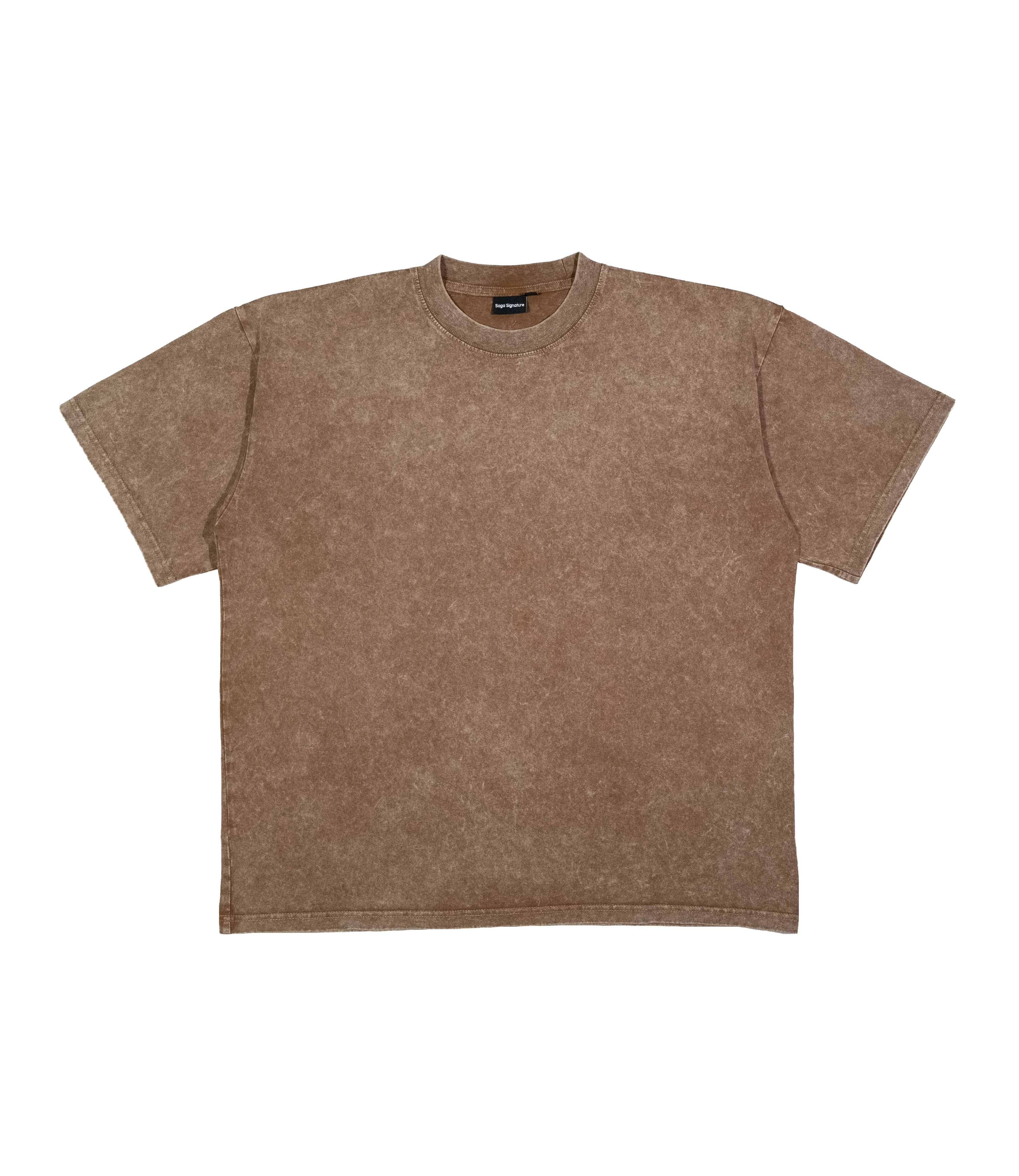 Saga Acid Wash Tee [Mocha Brown]