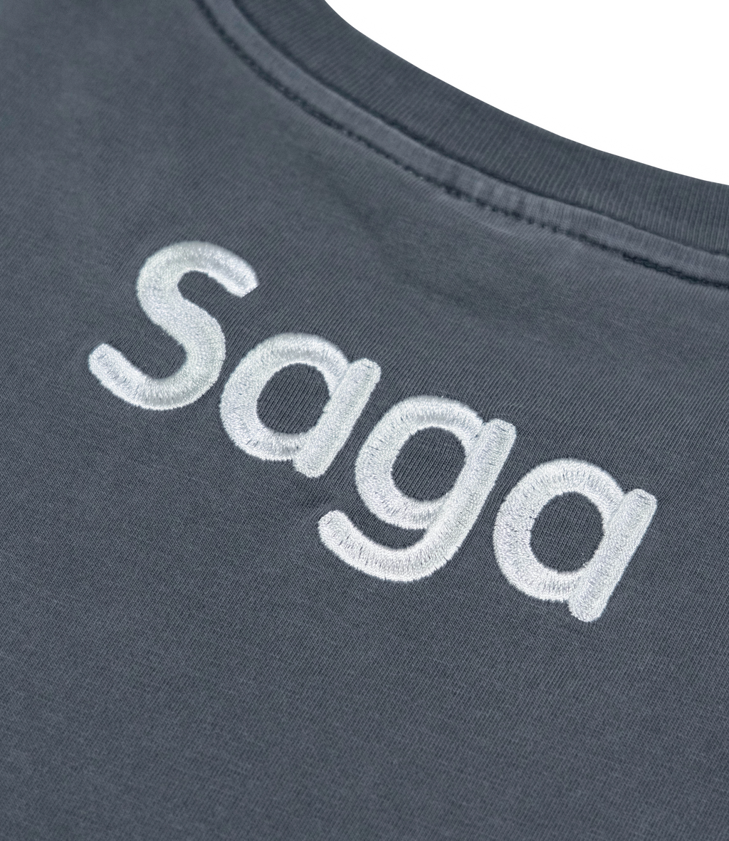 Saga Blank Tee [Slate Grey]
