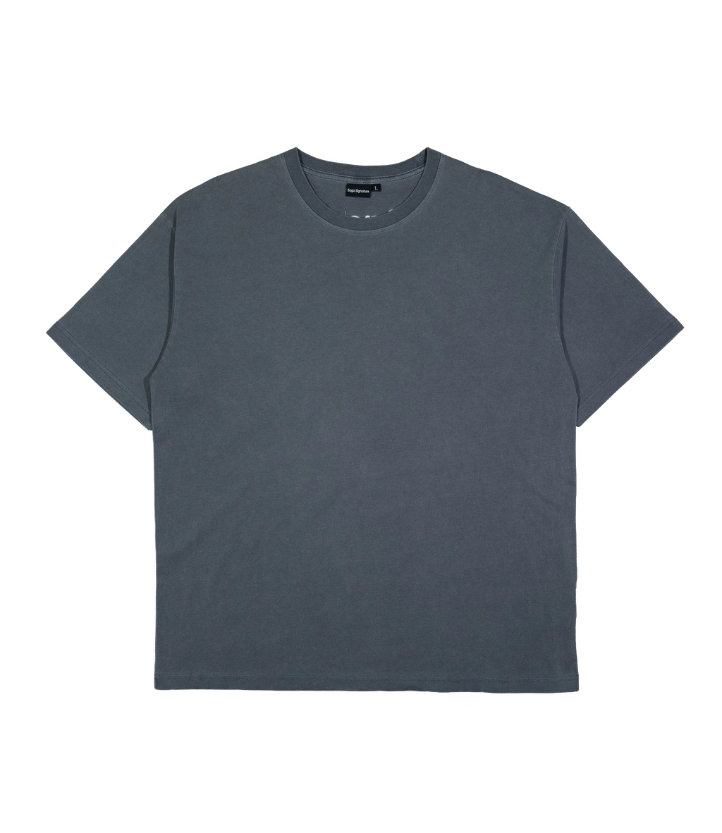 Saga Blank Tee [Slate Grey]