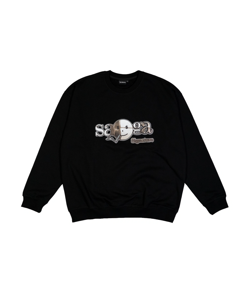 Saga Essential Crewneck [Black]