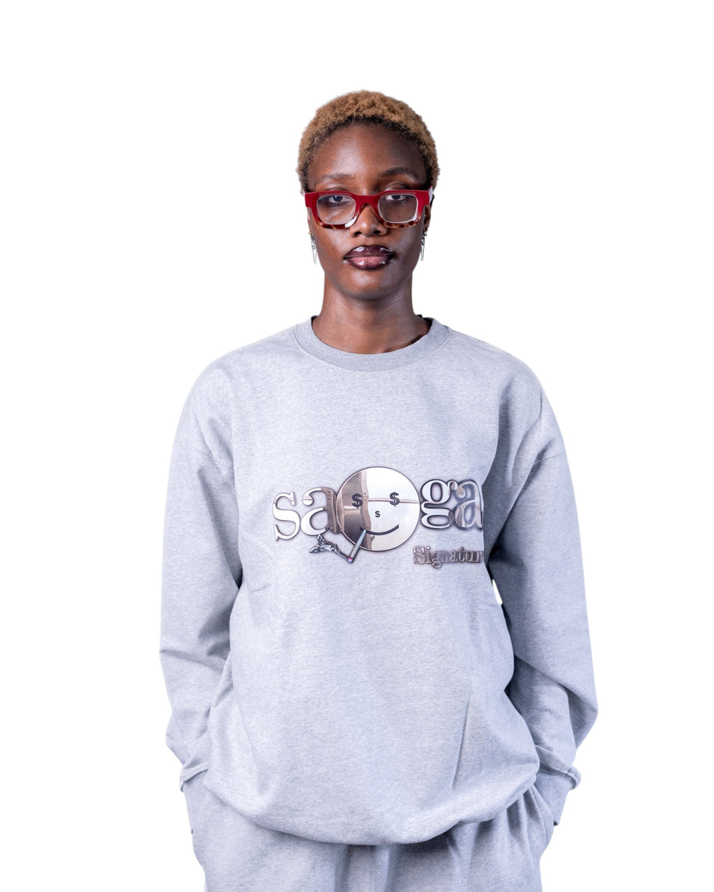 Saga Essential Crewneck [Heather Grey]
