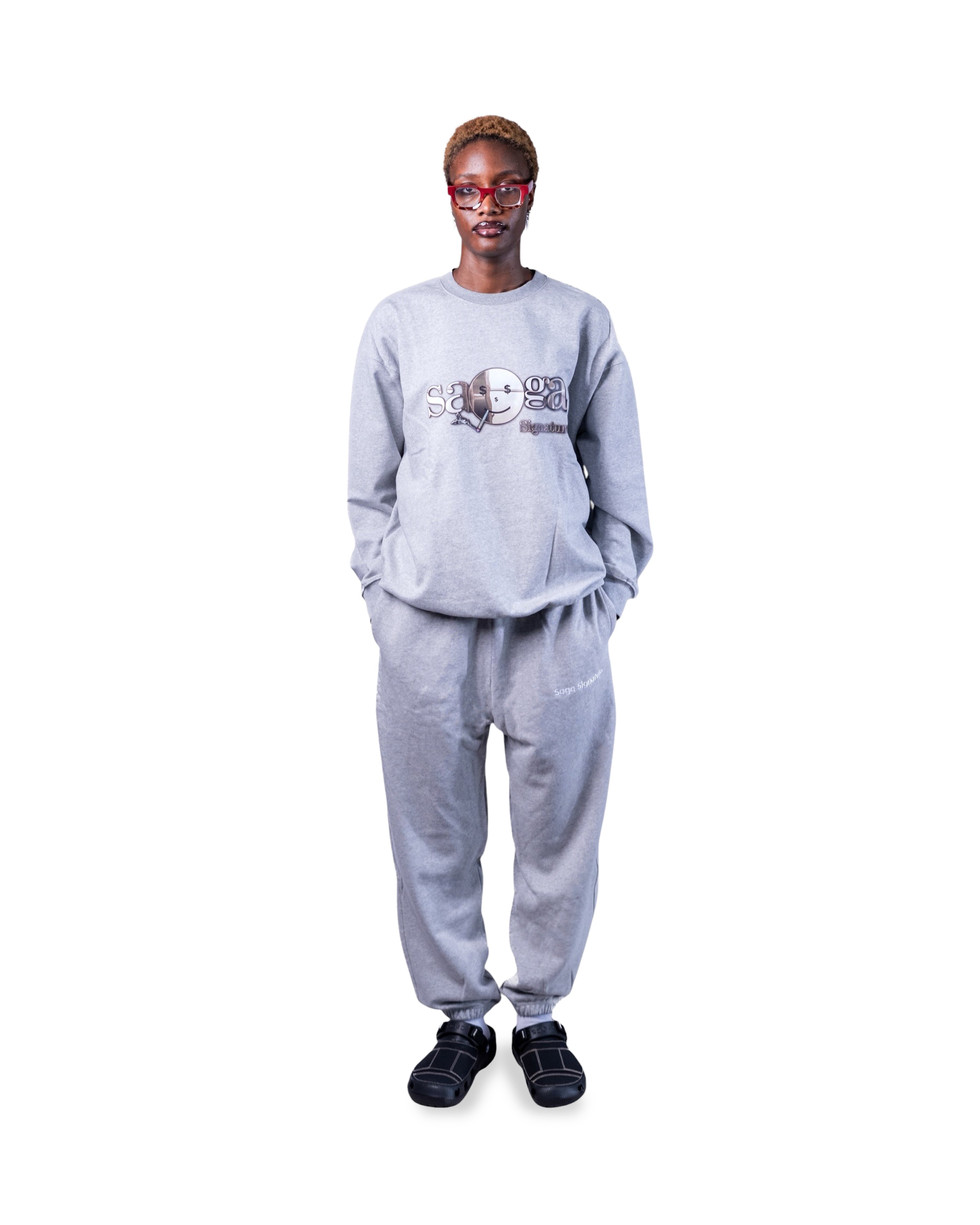 Saga Essential Crewneck [Heather Grey]