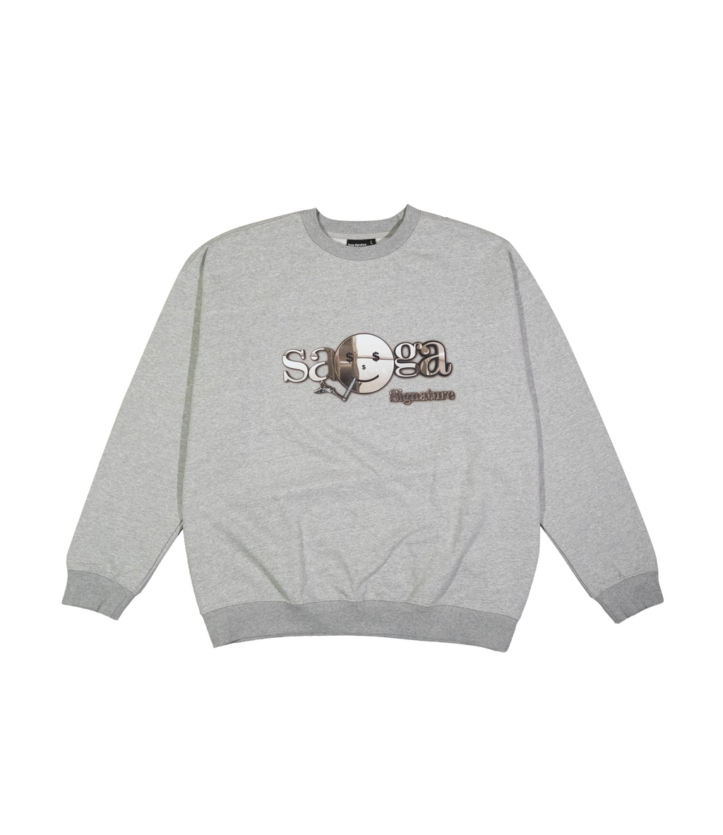 Saga Essential Crewneck [Heather Grey]