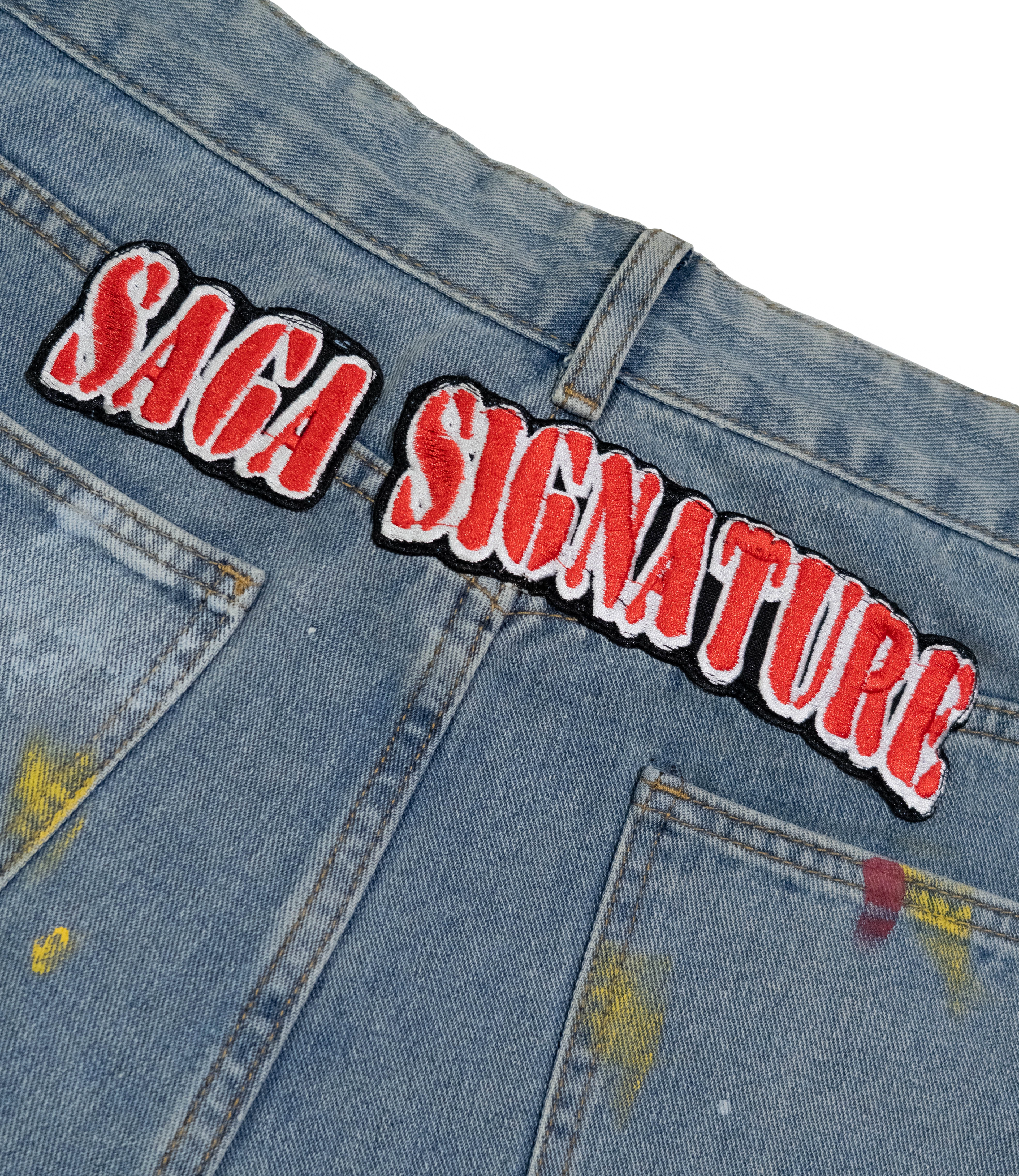 Saga Paint Splatter Denim Jeans