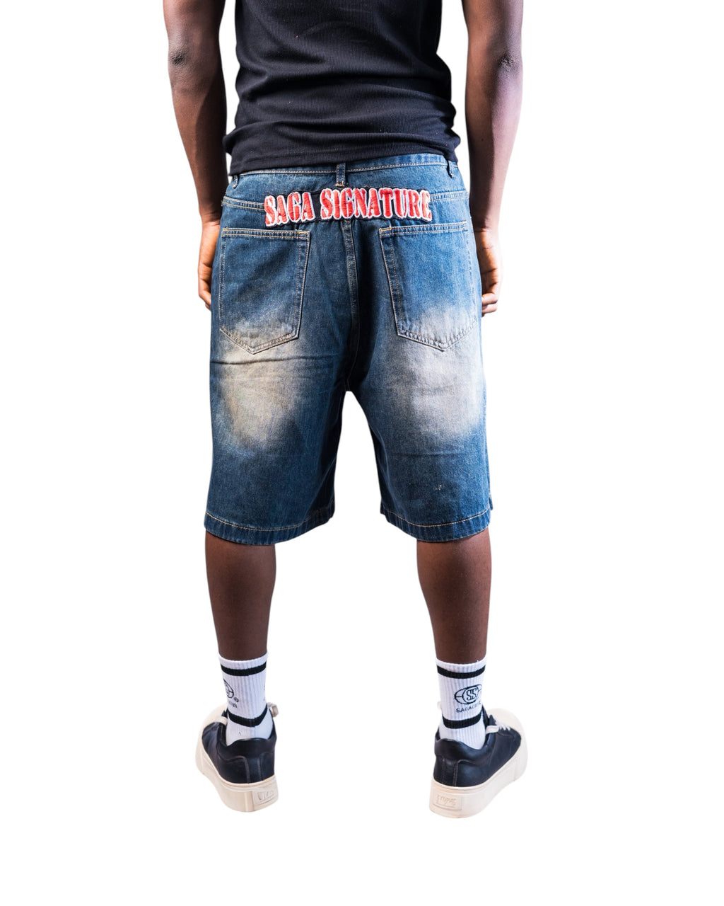 Saga Ripped Denim Shorts