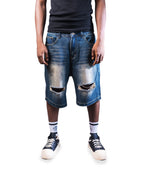 Saga Ripped Denim Shorts