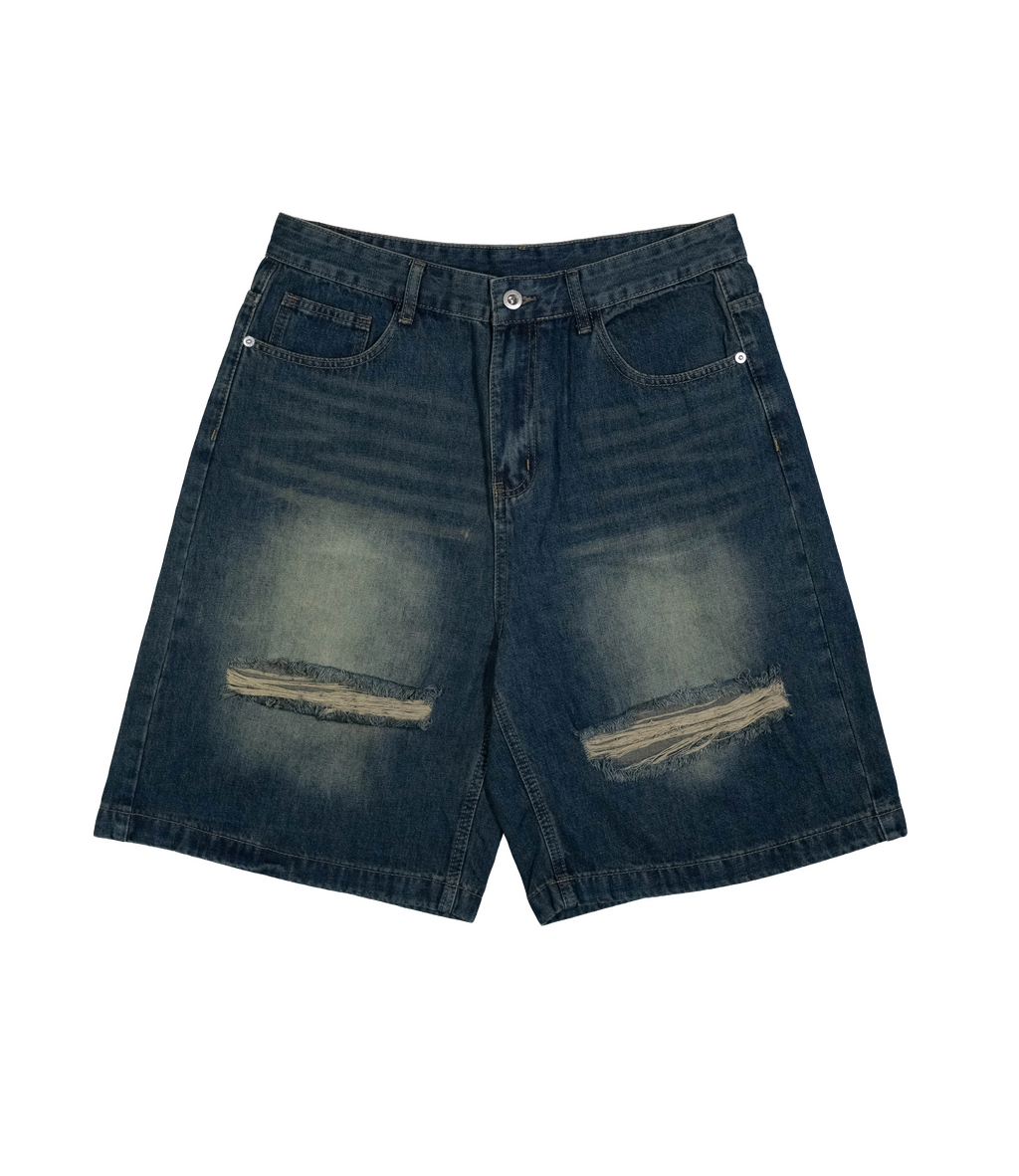 Saga Ripped Denim Shorts